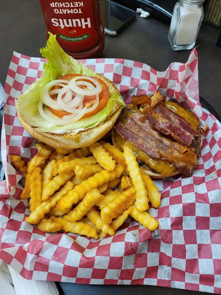 Bacon Cheeseburger and Fries